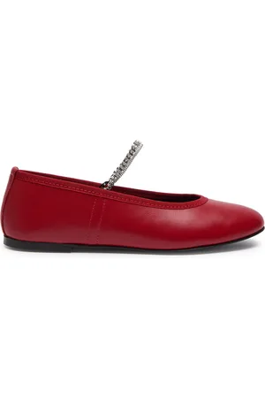 KATE CATE Juliette Chain-embellished Leather Ballet Flats - - 41 (IT41 / UK8)