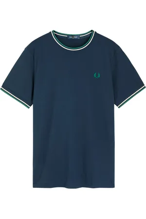 Fred Perry Stripe-trimmed Logo Cotton T-shirt - - L