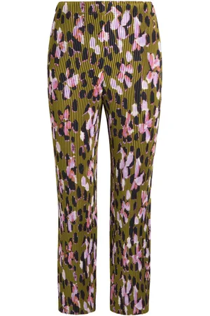 Julia Heuer Jack Kristall Plissé Satin Trousers - - M/L (UK14 / L)