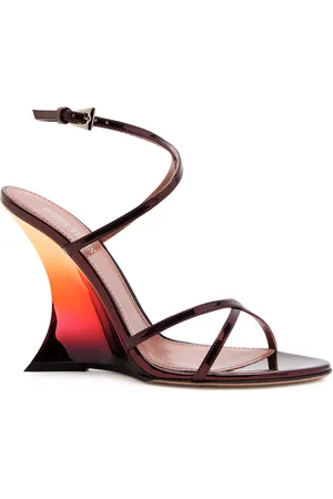 PARIS TEXAS Nina 105 Dégradé Glossed Leather Sandals - - 37 (IT37/ UK4)