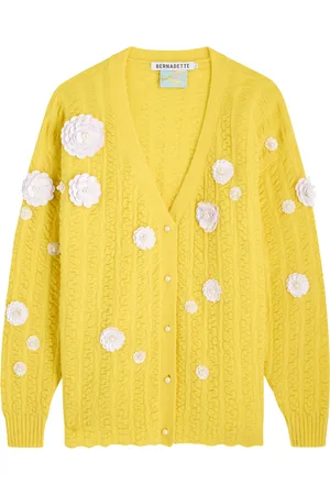 Bernadette Cammi Floral-embellished Wool-blend Cardigan - - L (UK14 / L)