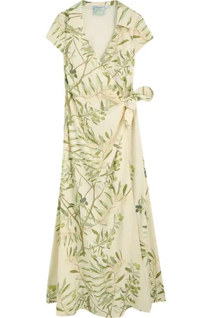 Bernadette Mara Printed Linen-blend Midi Wrap Dress - - 38 (UK10 / S)