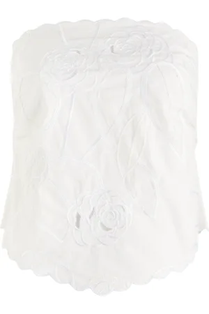 Bernadette Bustier Petit Beurre Embroidered Cotton top - - 40 (UK12 / M)