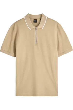 HUGO BOSS Textured Cotton Polo Shirt - - L