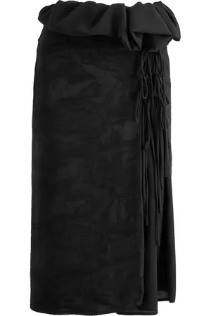DRIES VAN NOTEN Sebia Floral-jacquard Moiré Midi Skirt - - 38 (UK10 / S)