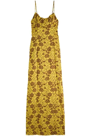 DRIES VAN NOTEN Dirios Floral-jacquard Satin Maxi Dress - - 40 (UK12 / M)