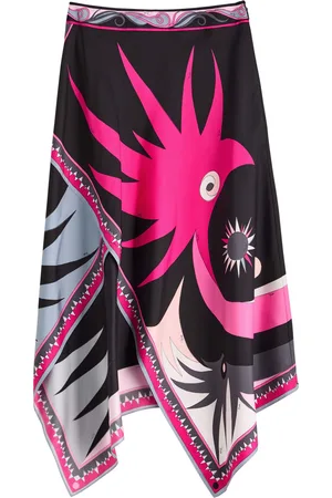 Puccini Gonna Printed Silk Midi Skirt - - 42 (UK10 / S)