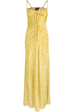 Leslie Amon Printed Satin Maxi Slip Dress - - L (UK14 / L)