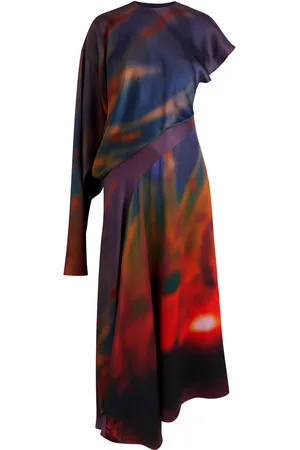 Roksanda Alia Draped Silk-satin Midi Dress - - 10 (UK10 / S)