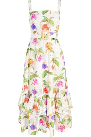 Borgo De Nor Dani Printed Open-knit Cotton Midi Dress - - 12 (UK12 / M)