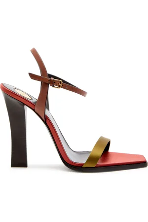 Saint Laurent Lydia 110 Satin Sandals - - 36 (IT36 / UK3)
