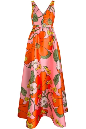 Borgo De Nor Isabella Floral-print Satin Maxi Dress - - 12 (UK12 / M)