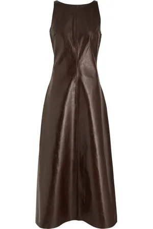 Entire Studios Delta Leather Midi Dress - - M (UK12 / M)