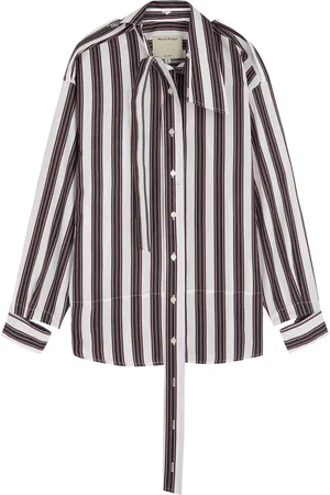 MERYLL ROGGE Deconstructed Striped Cotton-poplin Shirt - - M (UK12 / M)