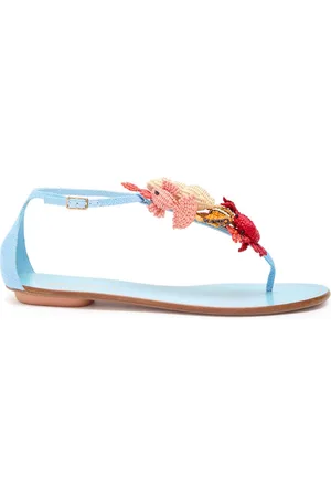 Aquazzura Marea Appliquéd canvas Sandals - - 36 (IT36 / UK3)