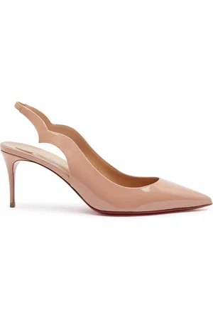 Christian Louboutin Hot Chick 70 Patent Leather Slingback Pumps - - 4