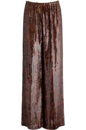 DRIES VAN NOTEN Puvis Bis Sequin-embellished Trousers - - 40 (UK12 / M)