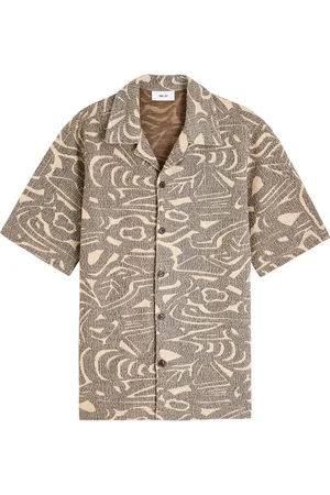 NN.07 Julia Intarsia Seersucker Shirt - - L