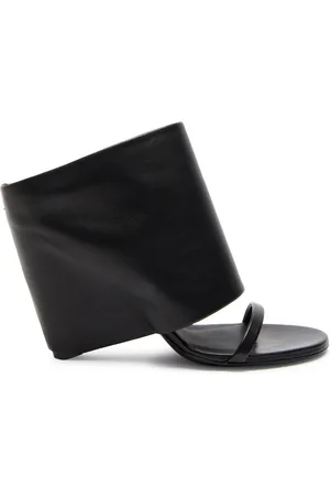 Courrèges Oblique 90 Leather Wedge Mules - - 38 (IT38 / UK5)