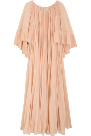 ZIMMERMANN Pleated Cape-effect Chiffon Maxi Dress - - 0 (UK 8 / S)