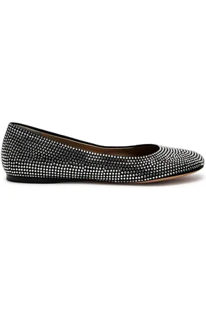 Loewe Toy Crystal-embellished Suede Ballet Flats - - 36 (IT36 / UK3)
