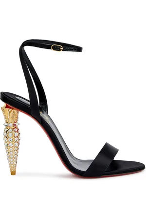 Christian Louboutin Lipstrass Queen 100 Satin Sandals - - 4