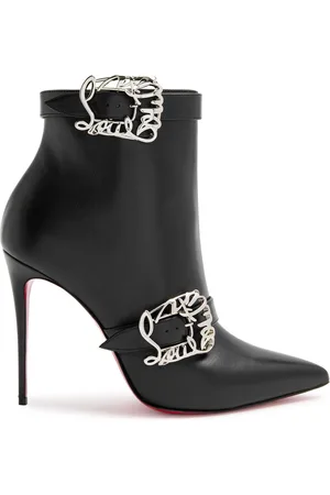Christian Louboutin Giddylina 100 Leather Ankle Boots - - 37 (IT37 / UK4)
