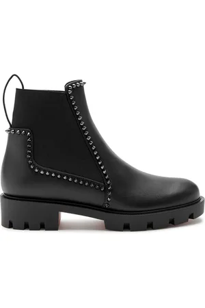 Christian Louboutin Out Lina Spike Leather Ankle Boots - - 36 (IT36 / UK3)