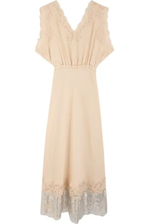 Paco rabanne Lace-embellished Satin Maxi Dress - - 38 (UK10 / S)