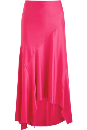 ALICE+OLIVIA Rosa Asymmetric Satin Midi Slip Skirt - - 8 (UK12 / M)