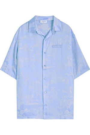 OFF-WHITE Fresco Jacquard Satin Shirt - - L