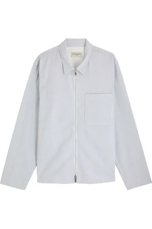 OFFICINE GENERALE Malo Pinstripe Seersucker Overshirt - - L