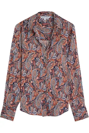VERONICA BEARD Amelia Printed Silk-blend Blouse - - 8 (UK12 / M)