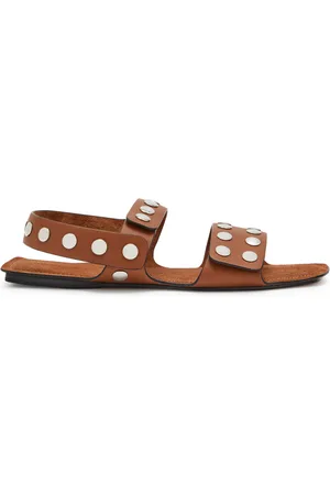 Khaite Boden Stud-embellished Leather Sandals - - 36 (IT36 / UK3)