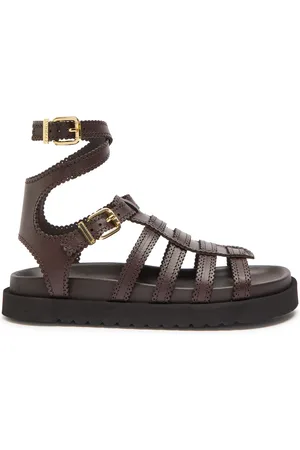 ZIMMERMANN Goldie Gladiator Leather Sandals - - 37 (IT37 / UK4)