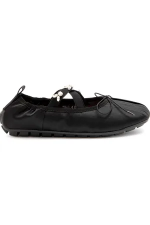 Simone Rocha Embellished Ballerina Grip Satin Flats - - 36 (IT36 / UK3)