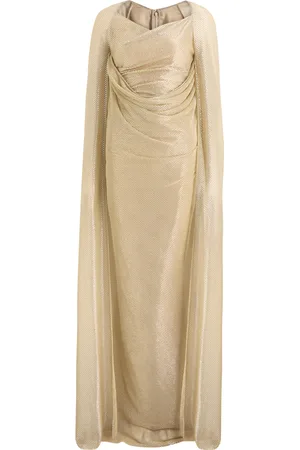 TALBOT RUNHOF Cape-effect Voile Gown - - 34 (UK8 / S)
