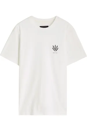 RAG&BONE Dagger Logo-embroidered Cotton T-shirt - - M