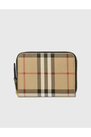 Burberry Vintage Check and Leather Zip Wallet