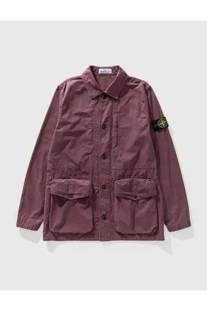 Stone Island Men Jackets - Old' Effect Garment Dyed Cotton Canvas Shirt Jacket