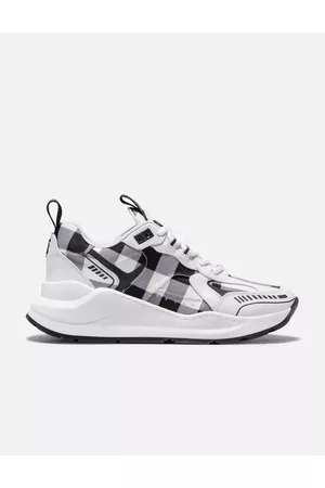 Burberry Women Sneakers - Check and Leather Sneakers