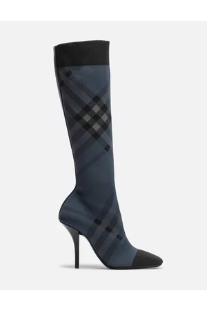 Burberry Women Boots - Knitted Check Sock Boots