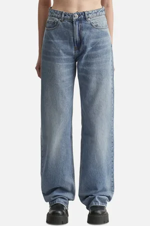 Ami Blue Cotton Large Fit Jeans