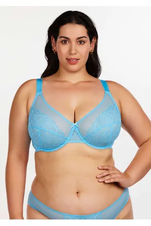 HSIA Enchante Minimizer Lace Bra: Full Support for Heavy Breasts - / 34 / H