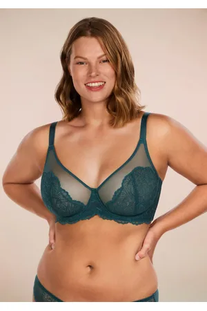 HSIA Blossom Full Figure See-Through Lace Bra for Side and Back Fat - / 34 / DD/E