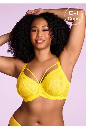 HSIA Unlined Lace Mesh Minimizer Bra for Large Breasts, Full Coverage - / 34 / H