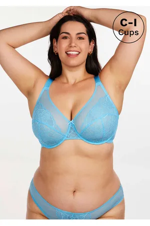 HSIA Enchante Minimizer Lace Bra: Full Support for Heavy Breasts - / 34 / H