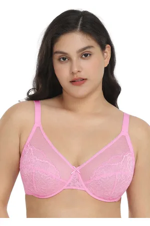 HSIA Enchante Lacy Bra: Comfy Sheer Lace Bra with Lift - / 44 / D