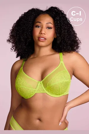 HSIA Enchante Lace Bra and Panties Set: Underwire Bra with No Padding - / 36 / C