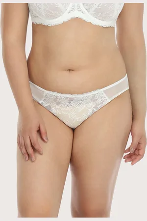 HSIA Mid-Rise Elegant Feminine Sheer Lace Mesh Comfortable Underwear. - M / Bikini /